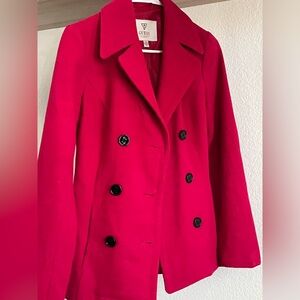 Red peacoat Petite XS GUESS